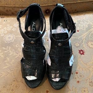 3/$36 Aldo Moc Croc Heels